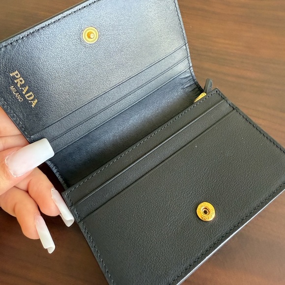 PRADA black small leather women wallet buy Milano - Picture 6 of 14
